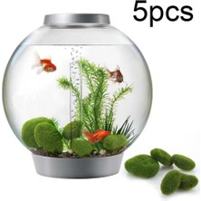 Duoliang Shop 5 Adet Yosun Topu Akvaryum Yosun Topu Süsleme Cladophora Bitki Dekorasyon Tankı Marimo Balık Dekor (Yurt Dışından)