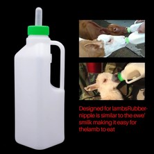 Duoliang Shop Sadece Bir Şişe Tarzı 850ML Buzağı Koyun Süt Tiryakisi Değiştirilebilir Silikon Meme Kuzu Keçi Besleyici ile Şişe Su Tiryakisi Besleme Malzemeleri Araçları (Yurt Dışından)