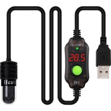 Duoliang Shop 10W Stili Için Abd Adaptörü Süper Mini USB Isıtıcı Dijital LED Elektrikli Isıtma Çubuklar Nano Balık Kaplumbağa Tankı Alçak Gerilim Isıtma Çubuğu Hızlı Sıcaklık Artışı (Yurt Dışından)