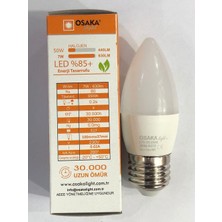 Osaka 10 Adet Osaka 7W=50W 630 Lümen E27 LED Buji  6500 Kelvin Beyaz