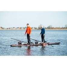 Row On Air Dude 18' Şişme Bord   2xrowmotion® Klasik Yönlü  F Düz Kızak-Payanda Kürek Tandem Iki Çifte  Kombo Set.