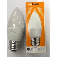 Osaka 5 Adet Osaka 6W=50W 540 Lümen E27 LED Buji  3000 Kelvin Günışığı