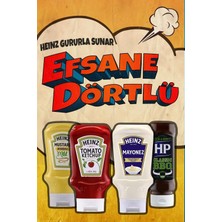 Heinz Efsane Dörtlü Set (Hardal 400 gr+Ketçap 460 gr+Mayonez 400 gr+Barbekü Sos 465 gr)