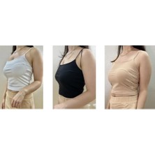 Betimoda Kadın Pamuklu Crop Top Askılı Büstiyer 3 Adet