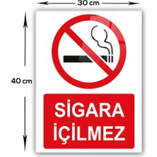 Decorita Cam Yönlendirme Levhası | Sigara Içilmez | 30CM x 40CM