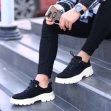 Saillaker’s Sail Lakers - Siyah Süet Bağcıklı Erkek Günlük Ayakkabı