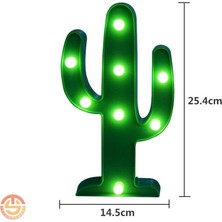 Dekoratif LED Kaktüs Gece Lambası Masa Duvar Gece Aydınlatma Lambası