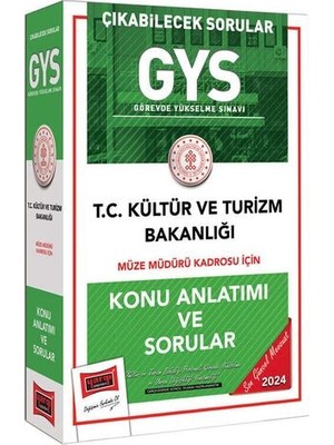 Yargı Yayınevi 2024 GYS Kültür ve Turizm Bakanlığı Müze Müdürü Kadrosu Için Konu Anlatımı ve Sorular