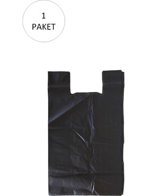 Royaleks Siyah Hışır Atlet Poşet Mini Boy 22 x 31 cm 1 Paket Takriben 500 Adet