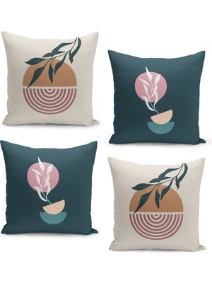 Filamente 4'lü Kırlent Kılıf Seti Çift Taraflı Dijital Baskılı