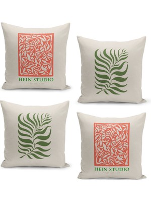 Filamente 4'lü Kırlent Kılıf Seti Çift Taraflı Dijital Baskılı