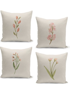 Filamente 4'lü Kırlent Kılıf Seti Çift Taraflı Dijital Baskılı