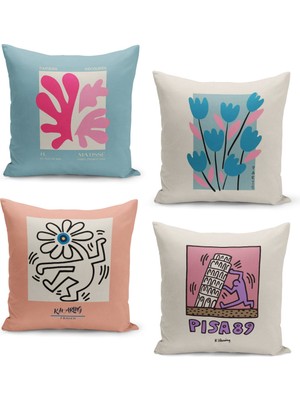 Filamente 4'lü Kırlent Kılıf Seti Çift Taraflı Dijital Baskılı