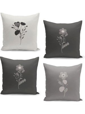 Filamente 4'lü Kırlent Kılıf Seti Çift Taraflı Dijital Baskılı