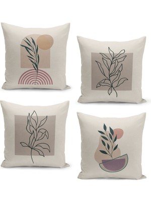 Filamente 4'lü Kırlent Kılıf Seti Çift Taraflı Dijital Baskılı