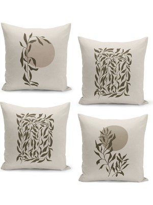 Filamente 4'lü Kırlent Kılıf Seti Çift Taraflı Dijital Baskılı