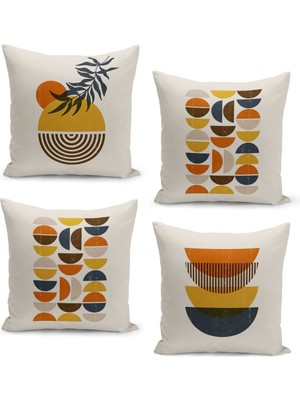 Filamente 4'lü Kırlent Kılıf Seti Çift Taraflı Dijital Baskılı