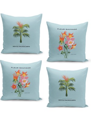 Filamente 4'lü Kırlent Kılıf Seti Çift Taraflı Dijital Baskılı