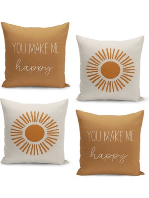 Filamente 4'lü Kırlent Kılıf Seti Çocuk Bebek Odası Dijital Baskılı