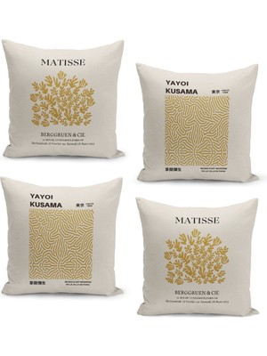 Filamente 4'lü Kırlent Kılıf Seti Çift Taraflı Dijital Baskılı