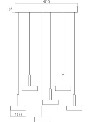 voxlamp lighting solutions Led Avize Sarkıt Orlando 6 x 10  cm