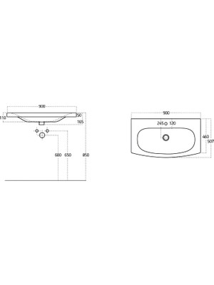 Sanovit Java 90 cm Lavabo-Sanovit