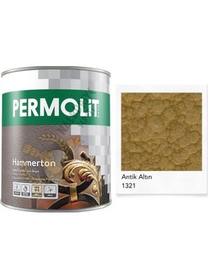 Permolit Hammerton Dekoratif Metal Boyası Antik Altın 0.75 Lt.