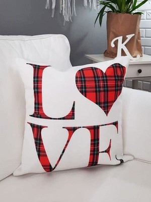 Sevgililer Günü Temalı Kırlent Kılıfı 43X43CM
