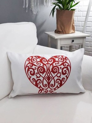 Körfez Kırlent Sevgililer Günü Temalı Kırlent Kılıfı 35X55CM