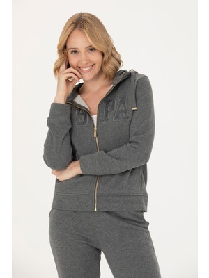 U.S. Polo Assn. Kadın Antrasit Melanj Sweatshirt 50272060-VR081