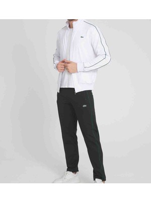 Lacoste Basıc Beyaz-Siyah Slim Fit DAR KALIP Erkek Eşofman Takımı