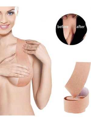 Home Dekor Hediye Ten Rengi Bant Göğüs Sabitleştirici Dikleştirici ve Şekillendirici Bant Ten Rengi