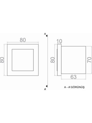 voxlamp lighting solutions Merdiven LED Duvar Aplik 8x8 cm