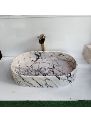 Sipahi Marble Menekşe Mermer Gizli Giderli Dizayn Lavabo