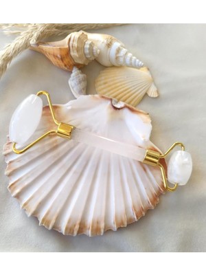 HD Marketim Kristal Kuvars Taşı Çift Taraflı Cilt Yüz Masaj Bakım Aleti