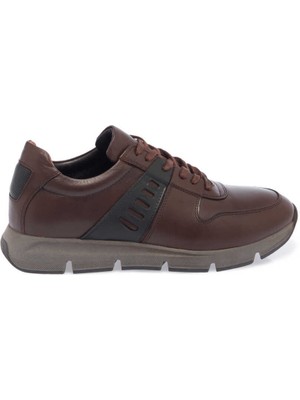 Kahve Deri Erkek Sneaker - E23S1AY56574-B90