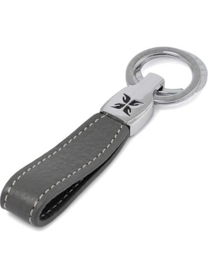Tergan  Gri Hakiki Deri Unisex Anahtarlık - S1AN00000248-E80