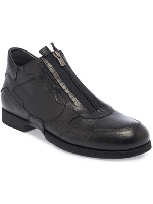 Tergan Siyah Hakiki Deri Erkek Bot - E23K1BT56501-A41