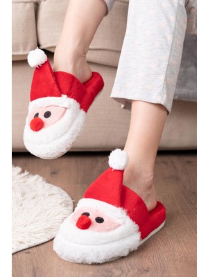 Stwenn Noel Baba Yılbaşı Terliği Ev Pandufu Ev Terliği Misafir Terliği Noel Baba