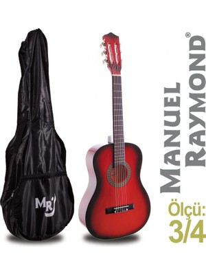 Manuel Raymond MRC87RB 3/4 Klasik Gitar Junior Kırmızı