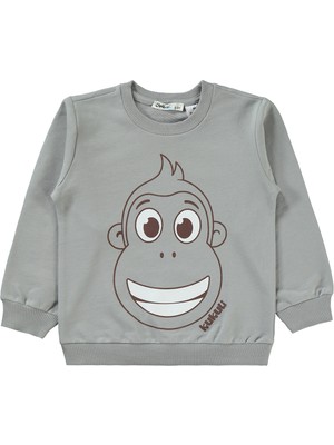 Kukuli Erkek Çocuk Sweatshirt 2-5 Yaş Gri