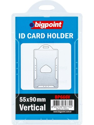 Bigpoint Sert Dikey Kart Kabı Şeffaf 10'lu Poşet 55 x 90 mm Kolay Kullanım