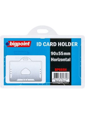 Bigpoint Kart Kabı Yatay Sert Şeffaf 90 x 55 mm 10'lu Poşet
