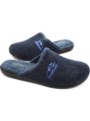 Gezer 15337 Erkek Kışlık Çıkarılabilir Keçe Taban Ev Halı Terliği