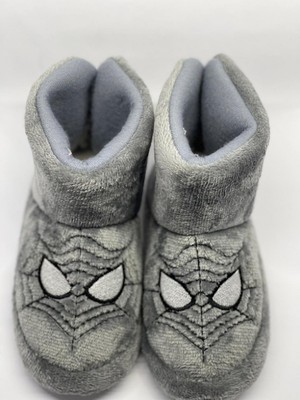 Ayz Spiderman Örümcek Adam Erkek Çocuk Anaokulu Kreş Ev Kaydırmaz Taban Gri Panduf