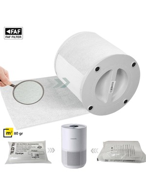 Faf 10 Adet Xiaomi Smart Air Purifier 4 Compakt  EU Uyumlu Gümüş İyonlu Elektrostatik Toz Tutucu Ön Filtre