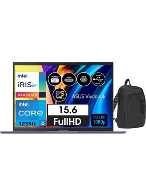 Asus Vivobook X1502ZA-EJ1644 Intel Core I5-1235U 8gb 512GB SSD 15.6" Freedos Fhd Dizüstü Bilgisayar + Emarkt Çanta