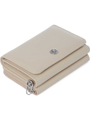 Tergan  Bej Hakiki Deri Kadın Cüzdan - S1CB00005798-B19