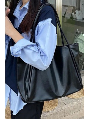 Bahels Kadın Siyah Renk Çift Saplı Shopper Omuz Çantası