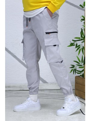 Wafrazon Erkek Fermuar Detaylı Paraşüt Kargo Pantolon 7